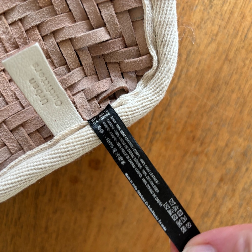 Woven Leather Mini Tote Bag - Picture 4 of 5